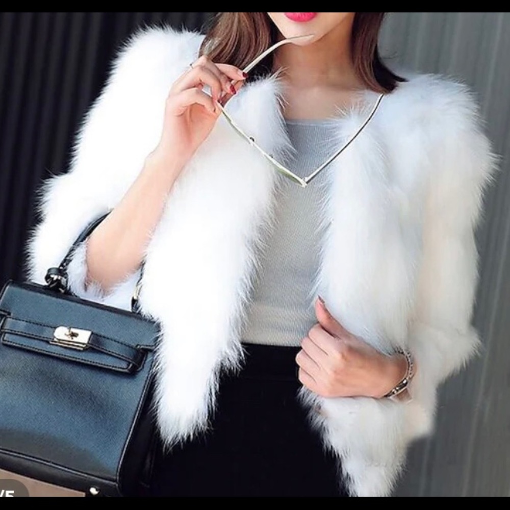 Woman’s faux fur coat